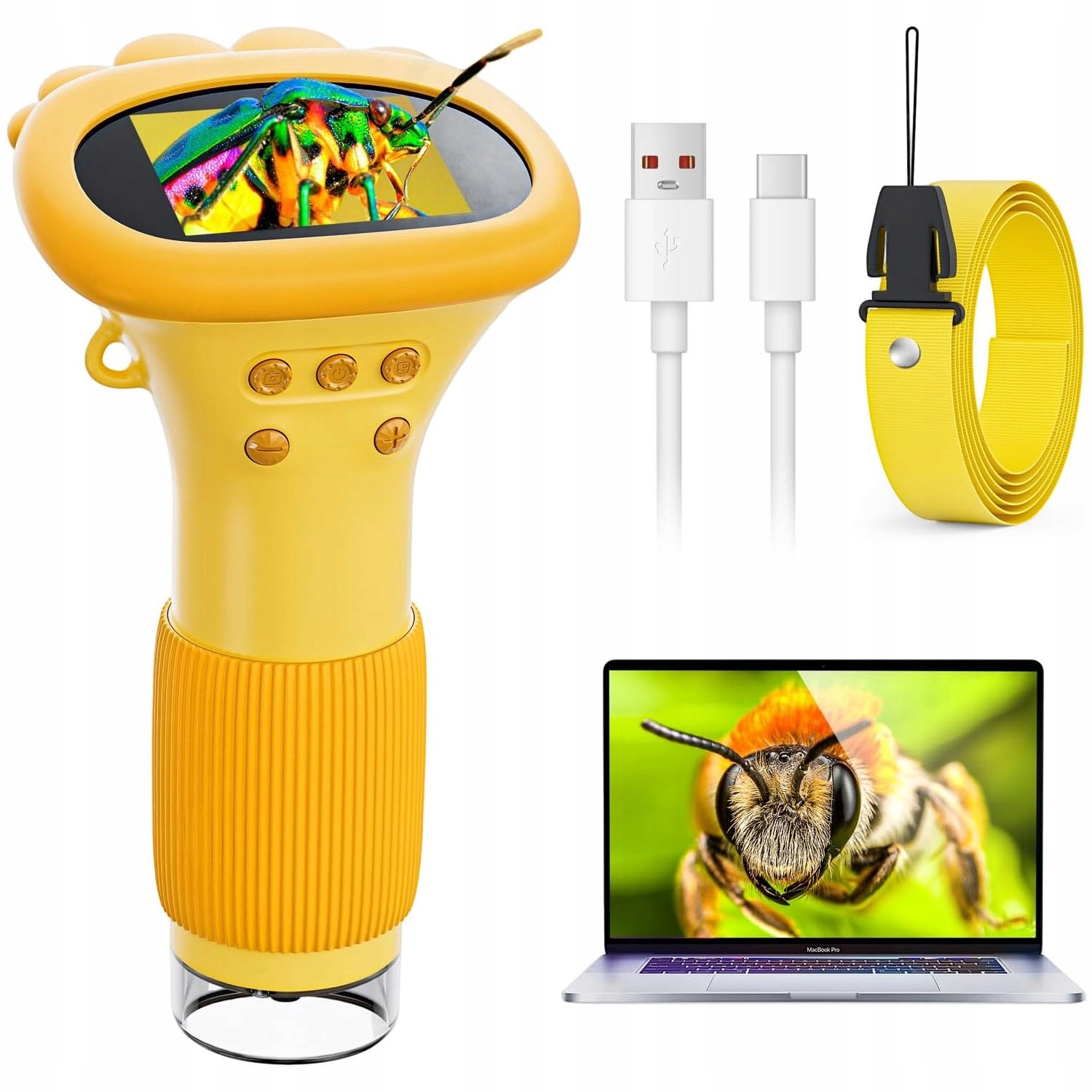 Digitální Mikroskop Pro Děti, Vzdělávací, Přenosný, Kapesní, Dětský Led
