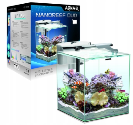 AQUAEL Nano Reef 49l BIAŁE Akwarium Morskie Zestaw 11110872430 - Allegro.pl