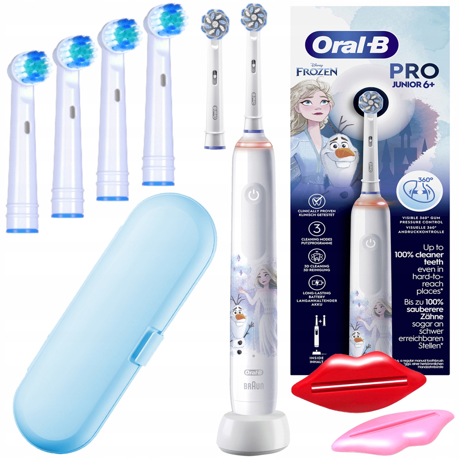 Oral-B Junior Frozen – elektryczna szczoteczka dla dzieci etui podróżne