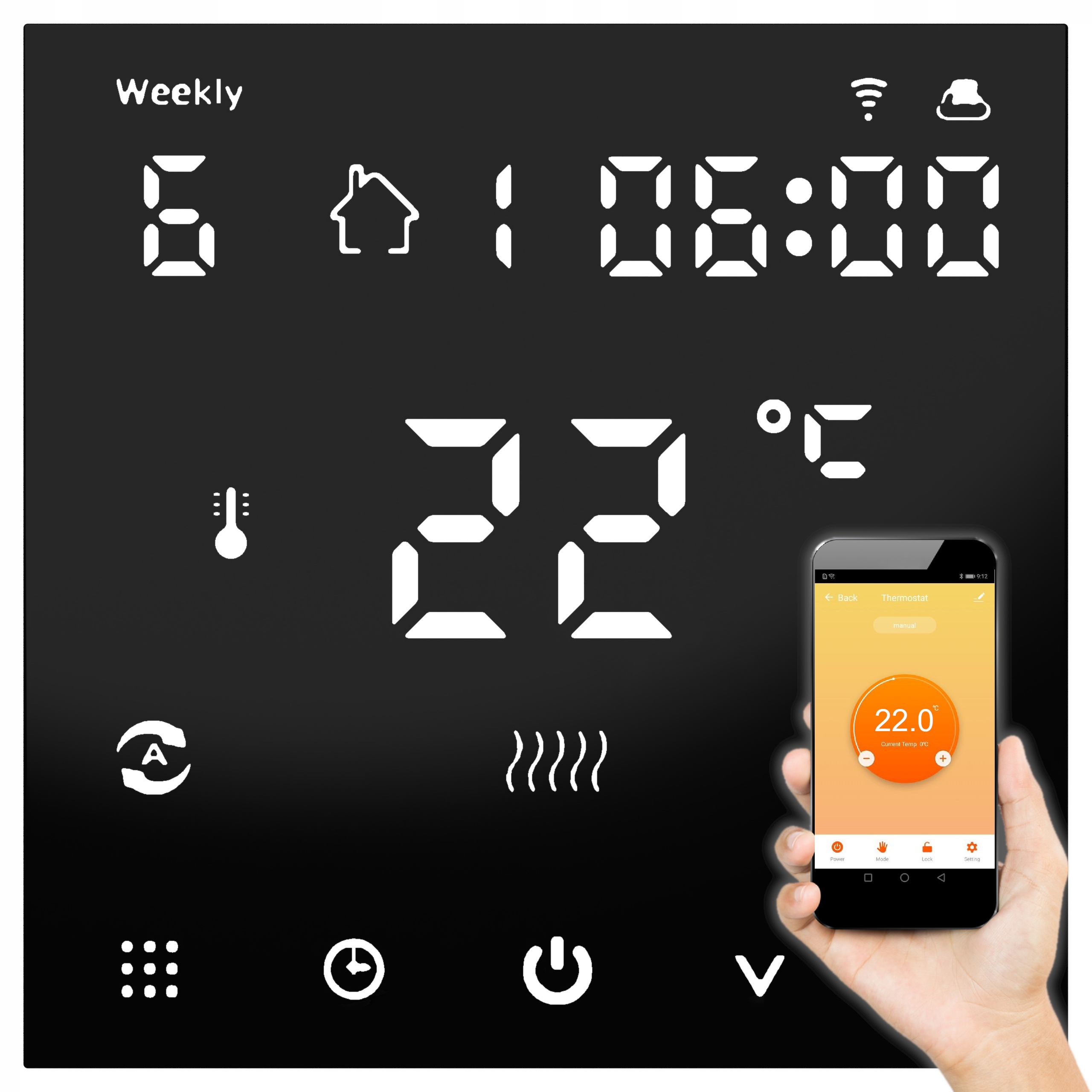 

Termostat do folii maty grzewczej sterownik WiFi