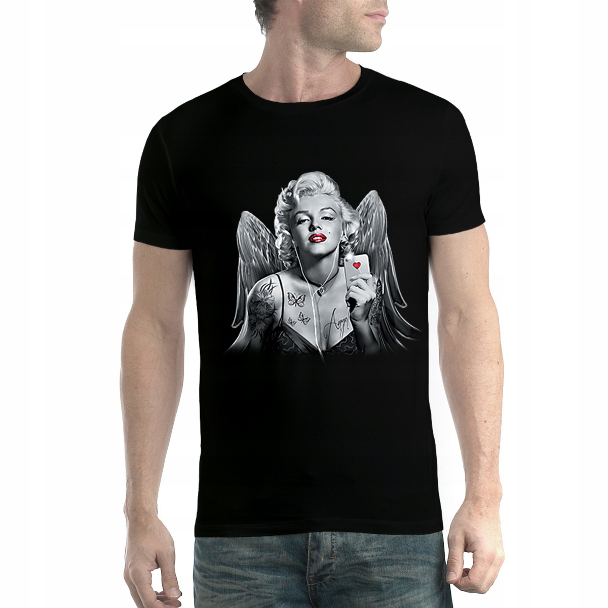 

Marilyn Monroe Kiery Anioł T-shirt Męski Czerń XL