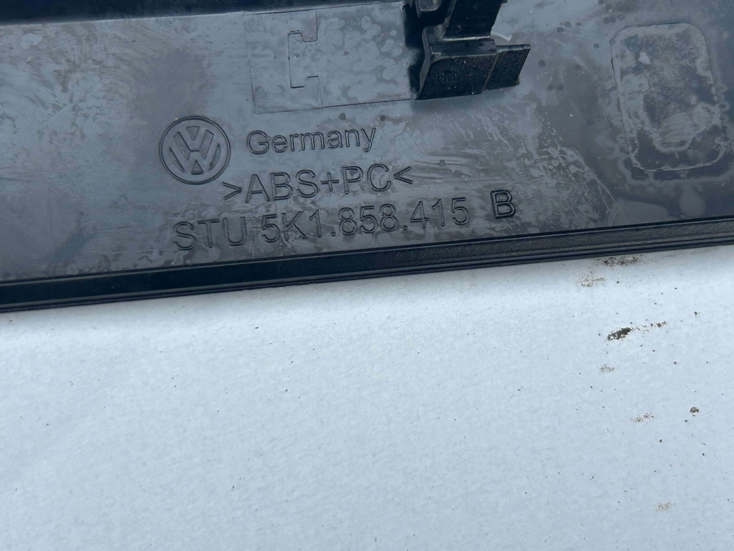 VW GOLF VI Moulage DEKORY Console Interne