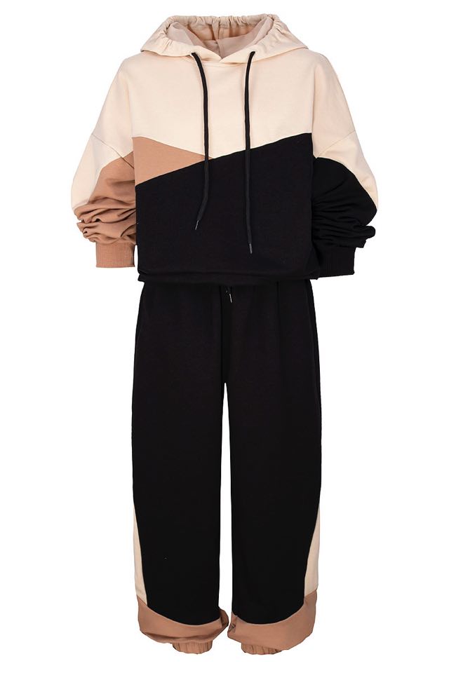 

Dres komplet spodnie luźne jogger bluza kaptur 152