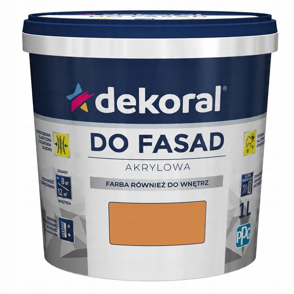 

Farba fasadowa Dekoral Polinit Bursztyn 1L