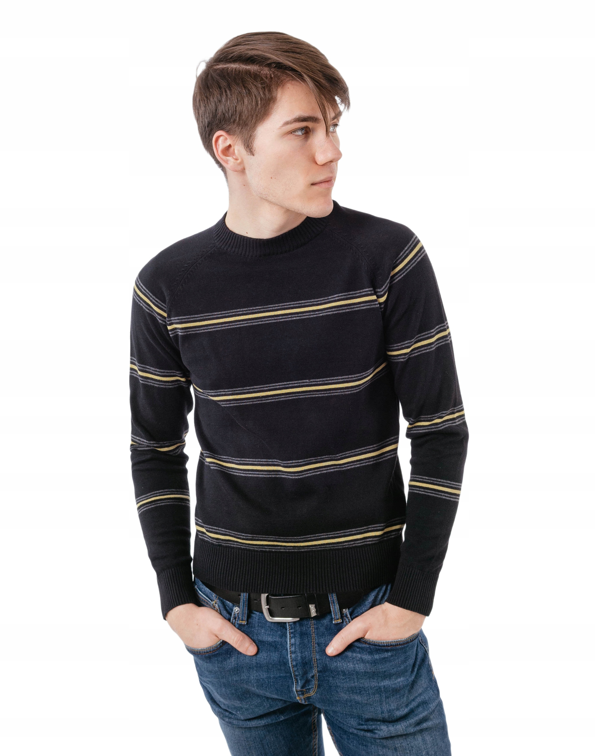 

Sweter Męski Półgolf Swetry Bawełna Clover C1B r L