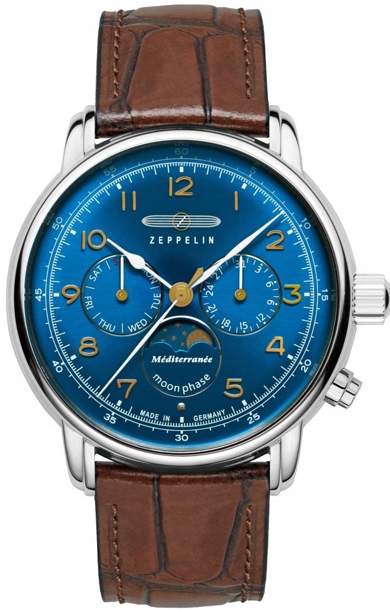 Nové Originální Pánské Hodinky Zeppelin Mediterranee 96363 quartz, modré