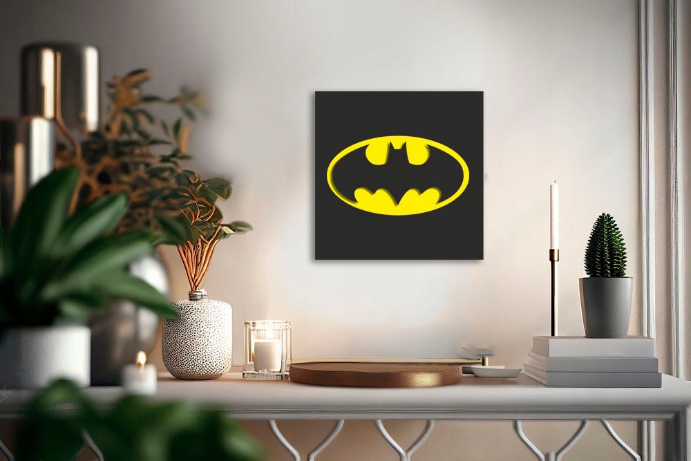 Batman logo dřevěný obraz marvelová dekorace