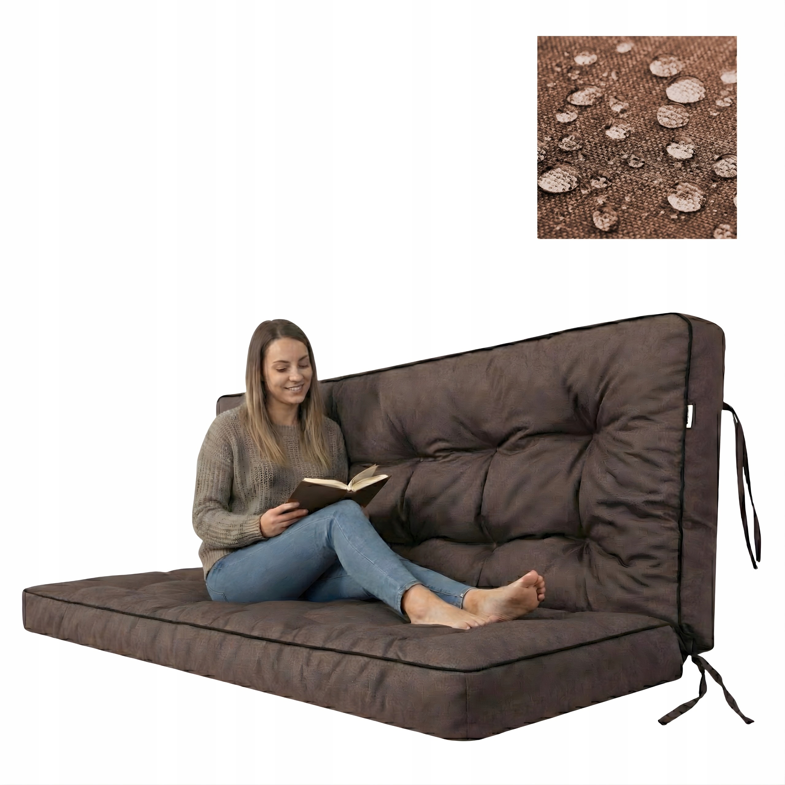 Poduška Na Hojdačku Poduška na záhradnú lavičku Vodotesná pre 3 osoby 180 cm