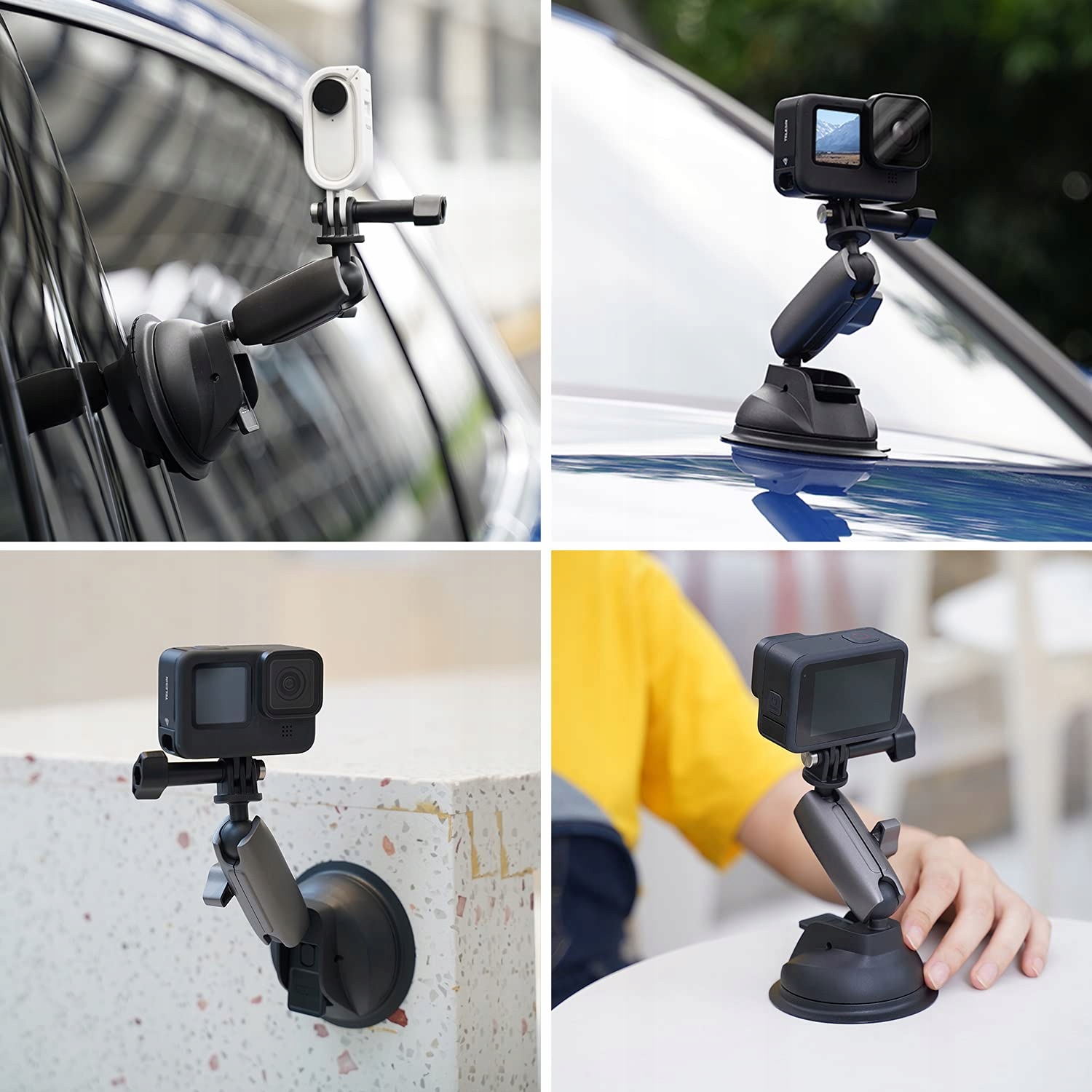 TELESIN Uchwyt Samochodowy Do Kamer Sportowych GoPro DJI Insta360 Telefony — miniatura 6