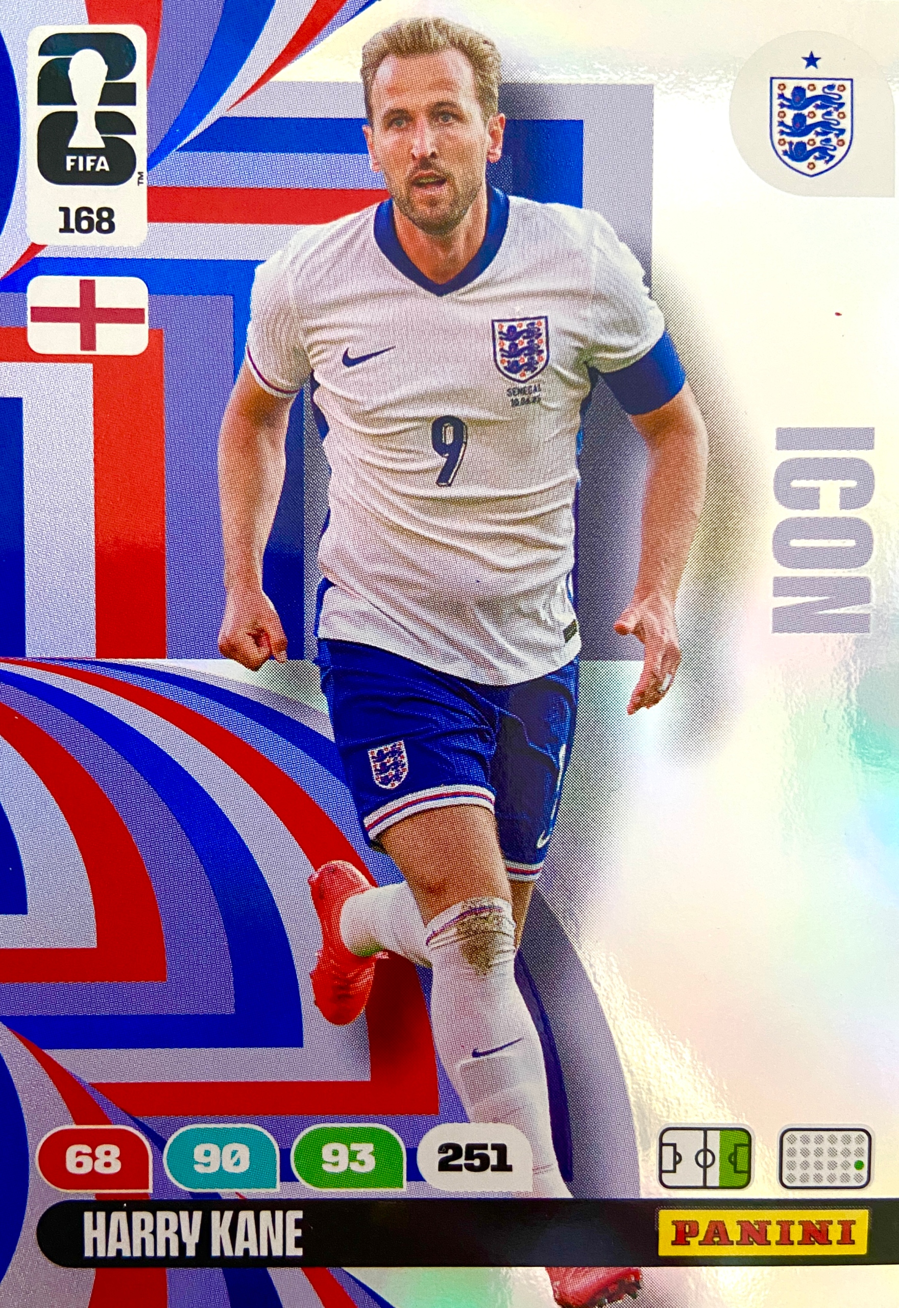 Panini Fifa World Cup 2026 karta piłkarska Icon 168 Harry Kane Anglia
