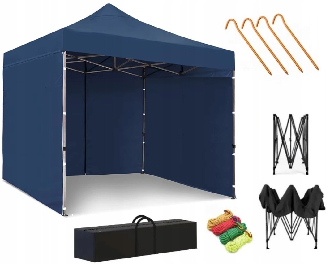 Pawilon Namiot Ogrodowy Handlowy 3x3 m Ekspresowy Cateringowy Targowy Torba