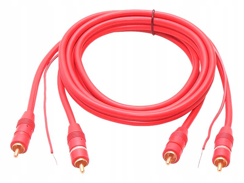 2X RCA 6 мм кабель + 1,5 м Красный контроль