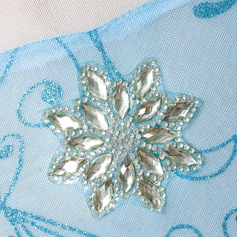 ELSA SUKIENKA STRÓJ Elza Suknia przebranie 122 128 5 - 6 lat DODATKI KORONA Rozmiar 122-128