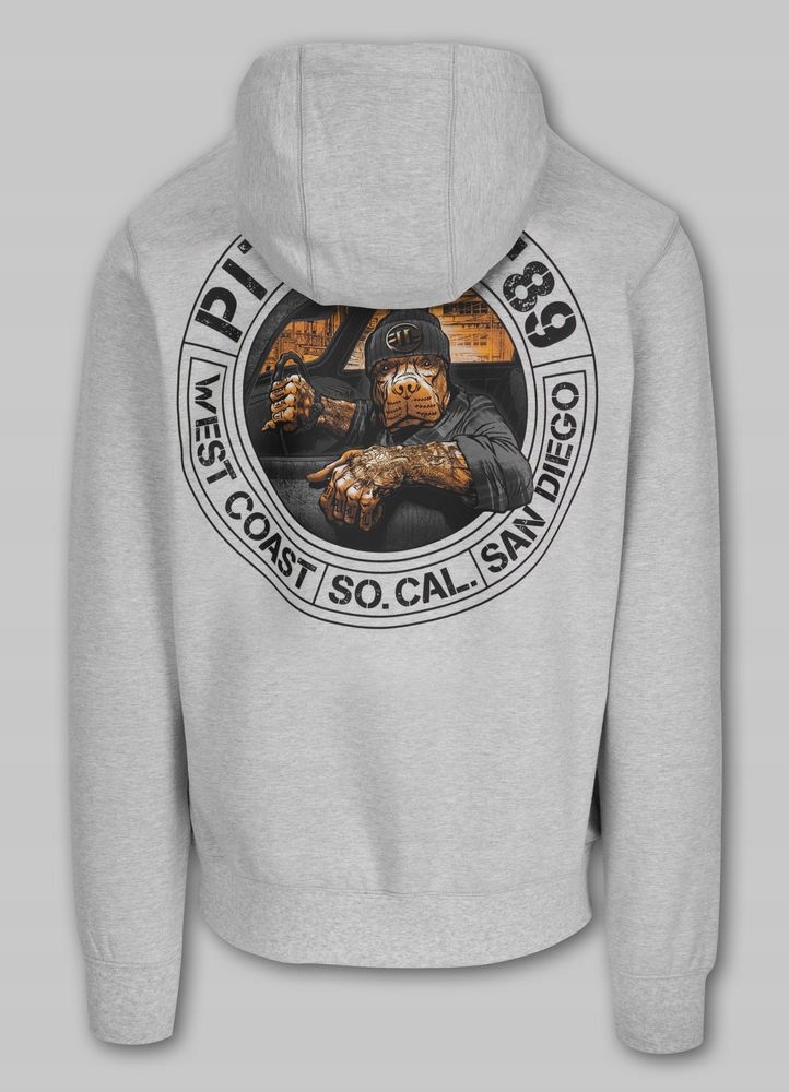 Męska Bluza rozpinana z kapturem Pitbull Driving Nadruk Kaptur Cienka