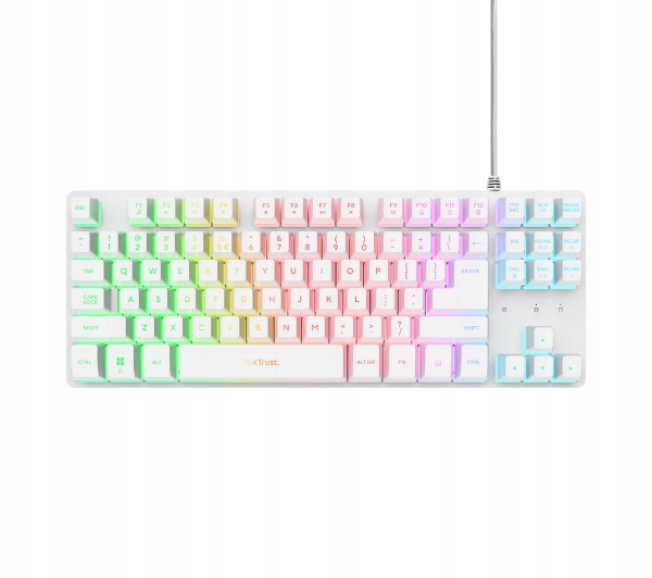 Klawiatura przewodowa membranowa Trust Gxt 833W Thado Tkl Biała