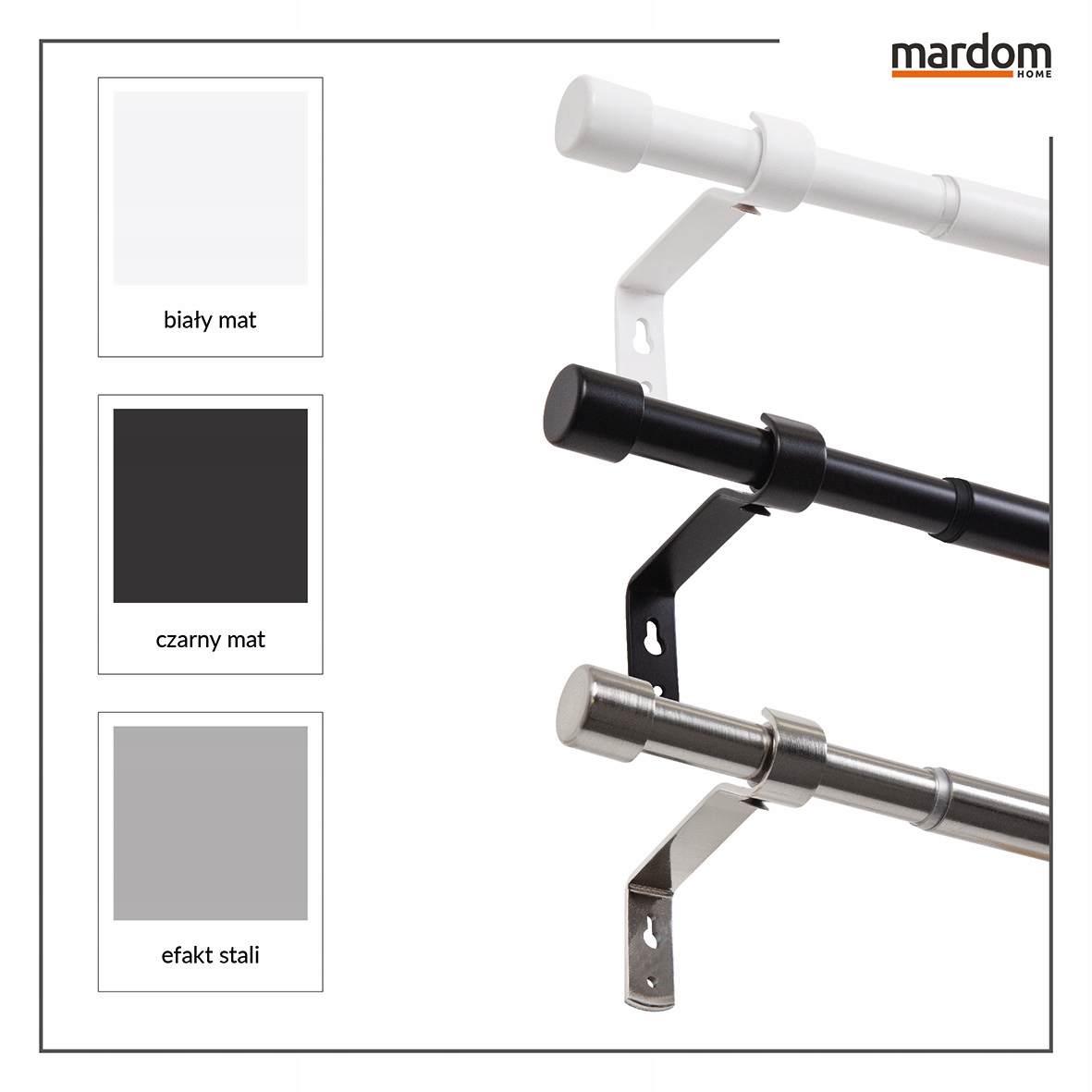 KARNISZ TELESKOPOWY SCOPE 120-210CM CZARNY Rodzaj karnisza pojedynczy