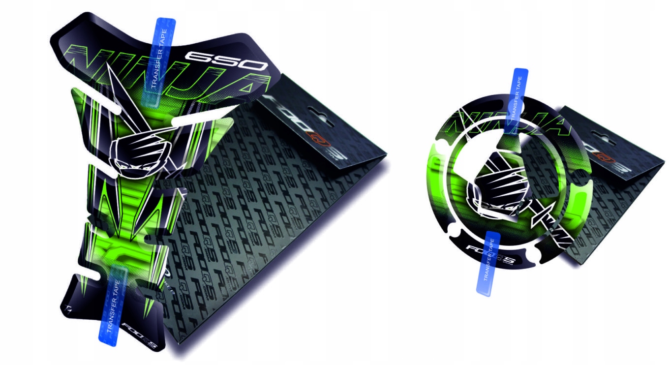 Tank-pad Cap-pad od společnosti Fooqs Kawasaki Ninja 650 Zelený