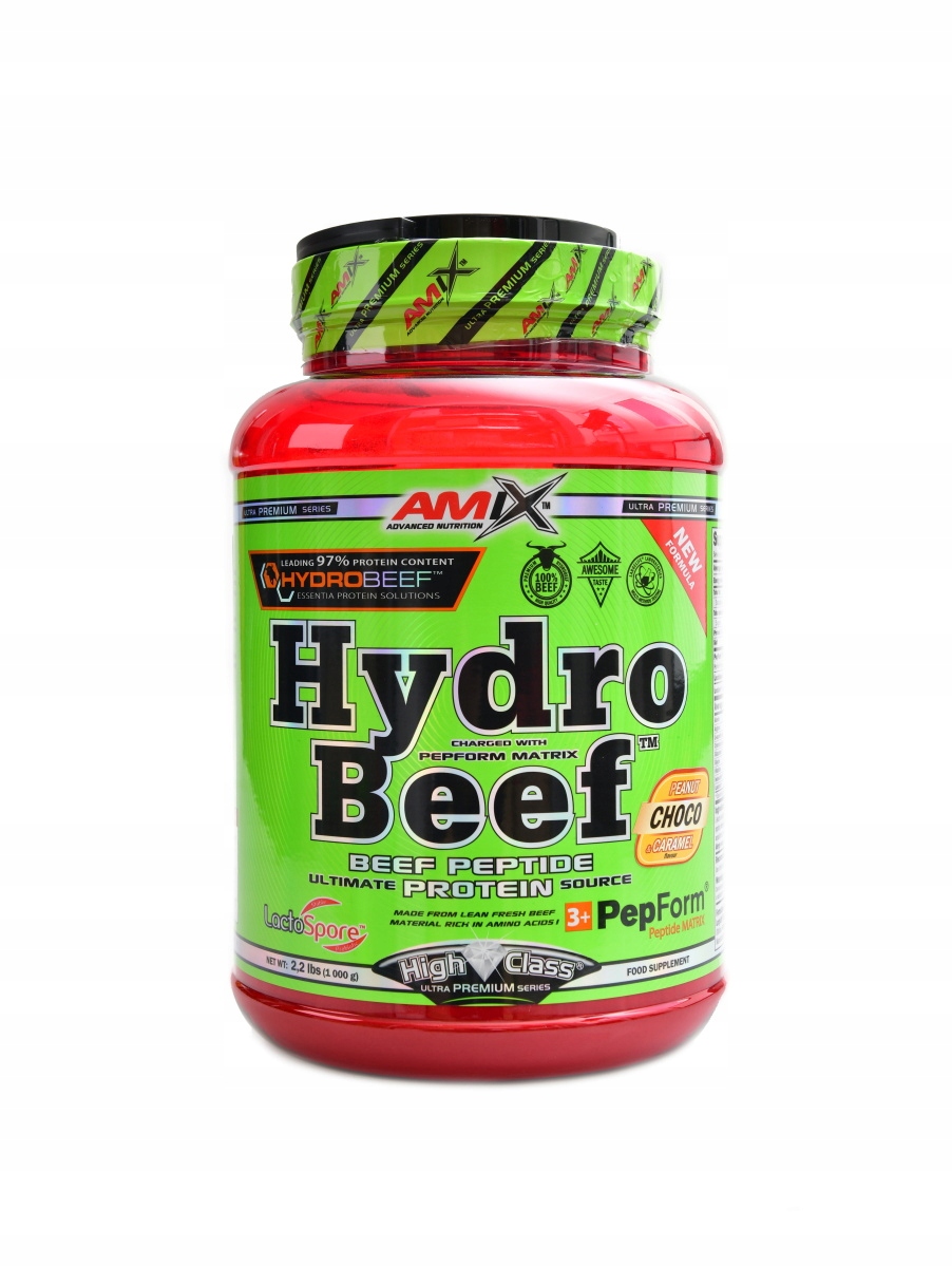 Hydrobeef peptide protein 1000g Amix čokoláda arašídy karamel