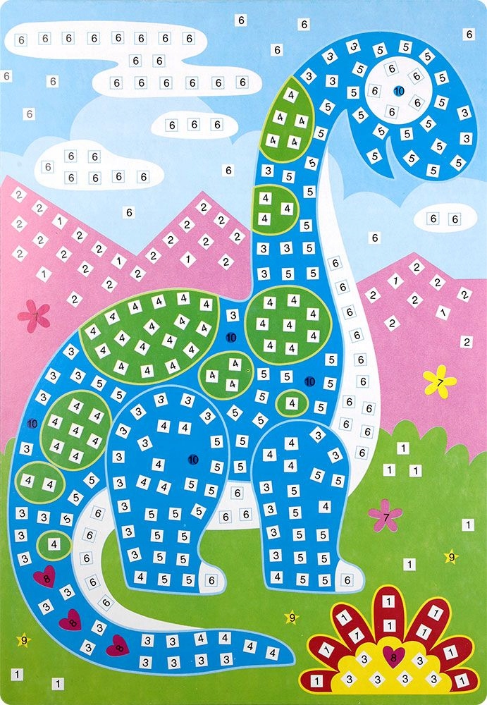 Kreatywna mozaika piankowa dla dzieci Dinozaur 3D