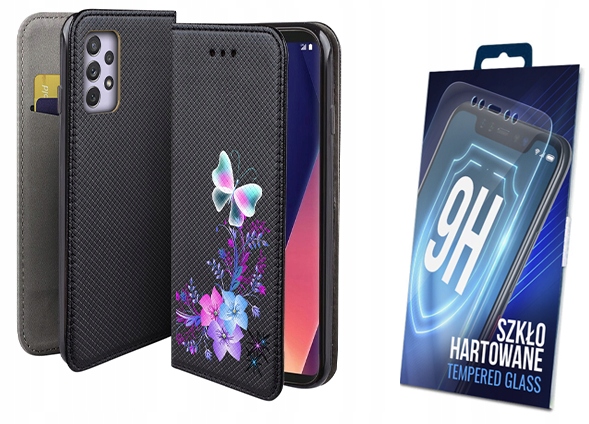 

Etui Z Klapką Do Samsung A72 4G/ 5G Motyl Szkło