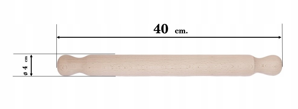 Wałek Rozdrabniacz Drewniany Do Pizzy Ciasta 40 cm Rodzaj wałek