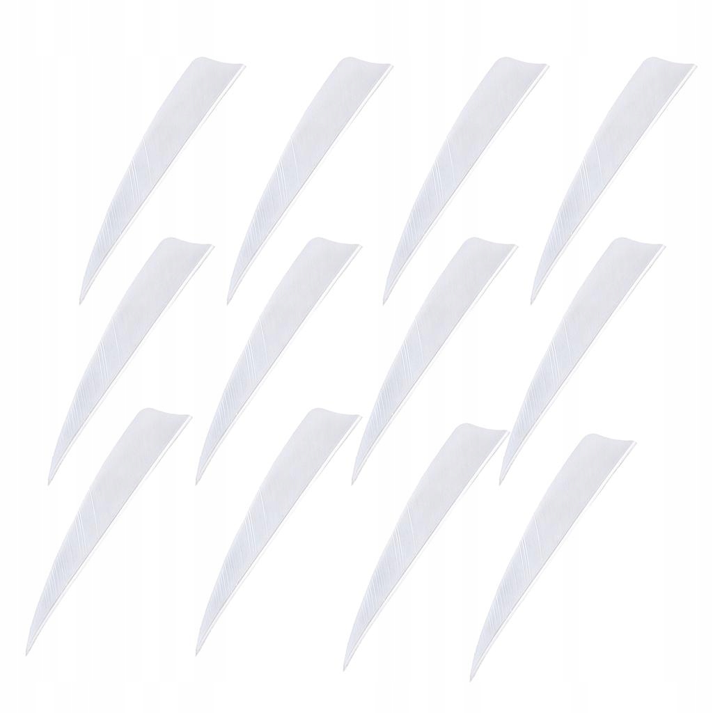 12 ks 3-palcových perových lopatiek pre domácich majstrov biely