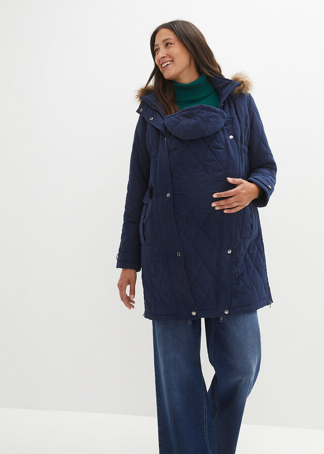 KURTKA PARKA CIĄŻOWA OCIEPLANA KAPTUR ZE WSTAWKĄ NIEMOWLĘCĄ _40 (C4) Marka Bonprix
