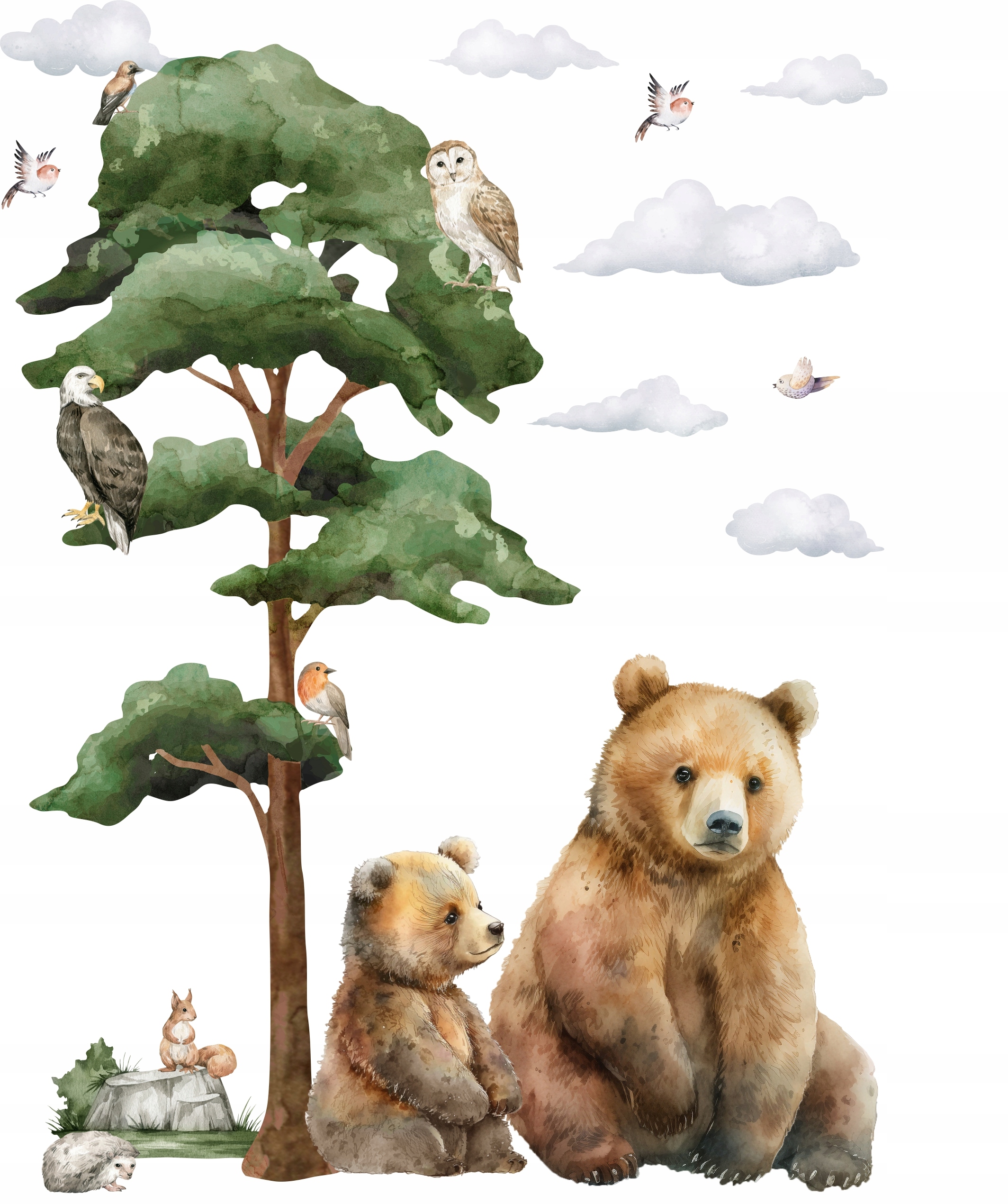 

Naklejki na ścianę dla dzieci Las Zwierzęta Forest