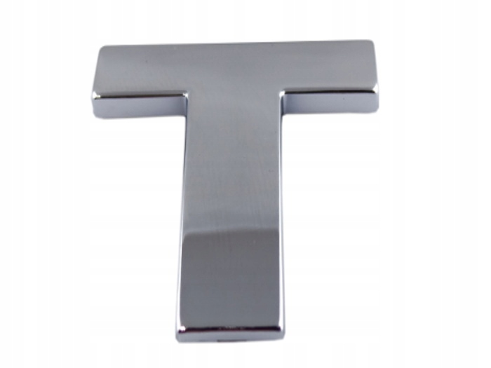 

Emblemat Litera Literka Chrom T t Duża 5,6cm