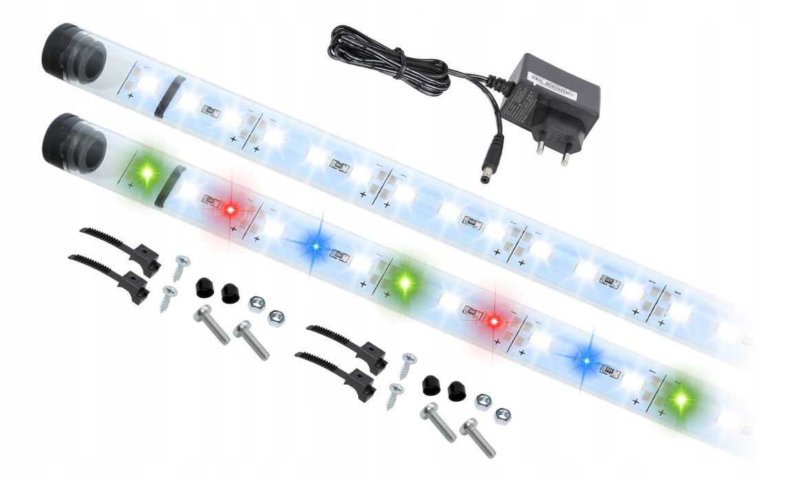 Levně 2x100cm Led osvětlení do akvária zářivka lampa Grow Led Full Spectrum