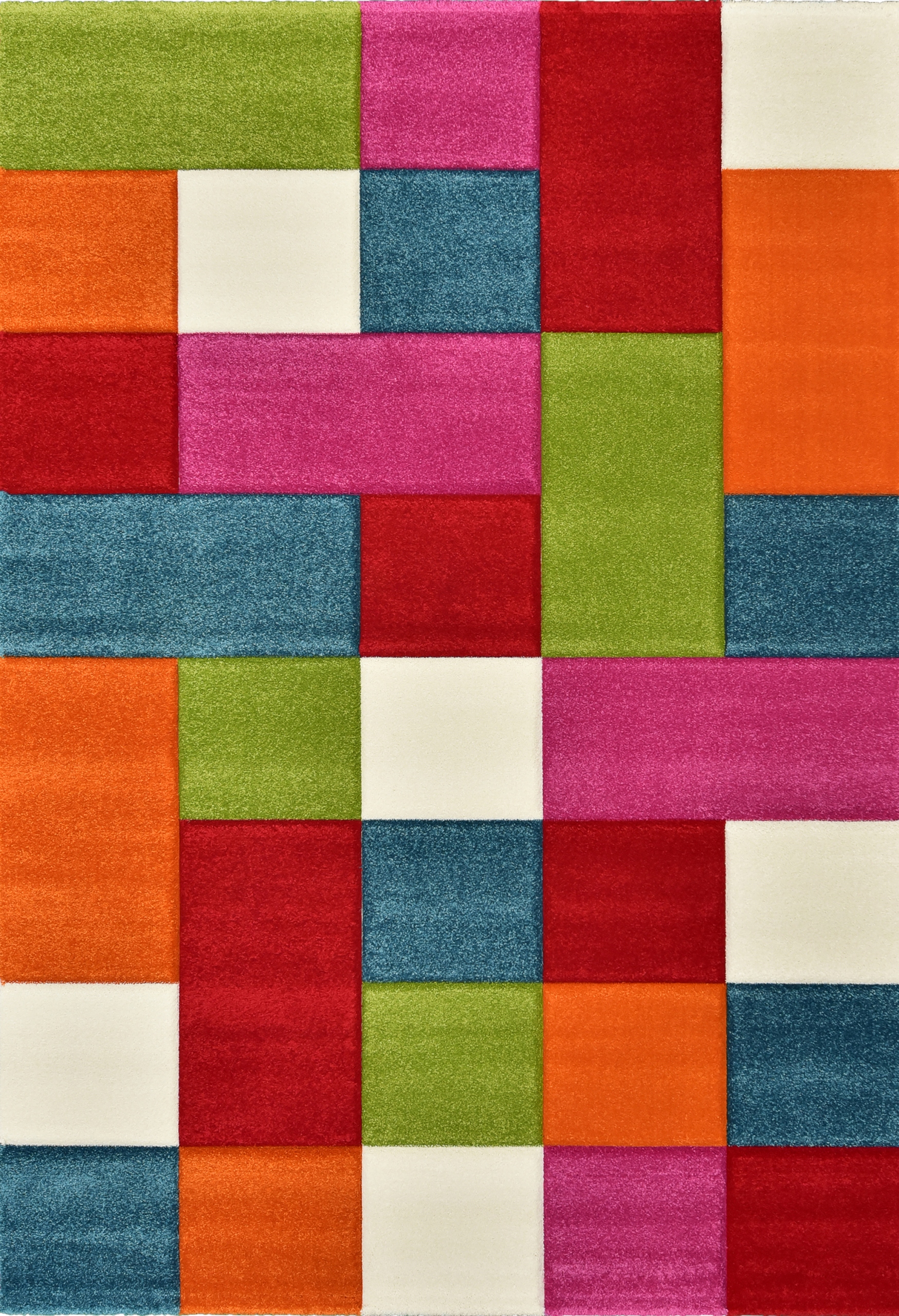 Detský Koberec Patchwork Farebný Viacfarebný 120 X 170 Mäsitý, Hrubý!