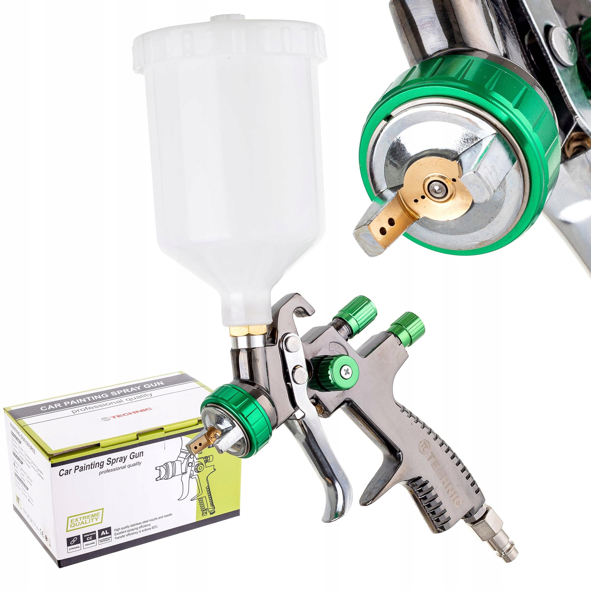 Lakovací Pistole Lvlp Tryska 2,0 MM 600 ML Lakování Barvou