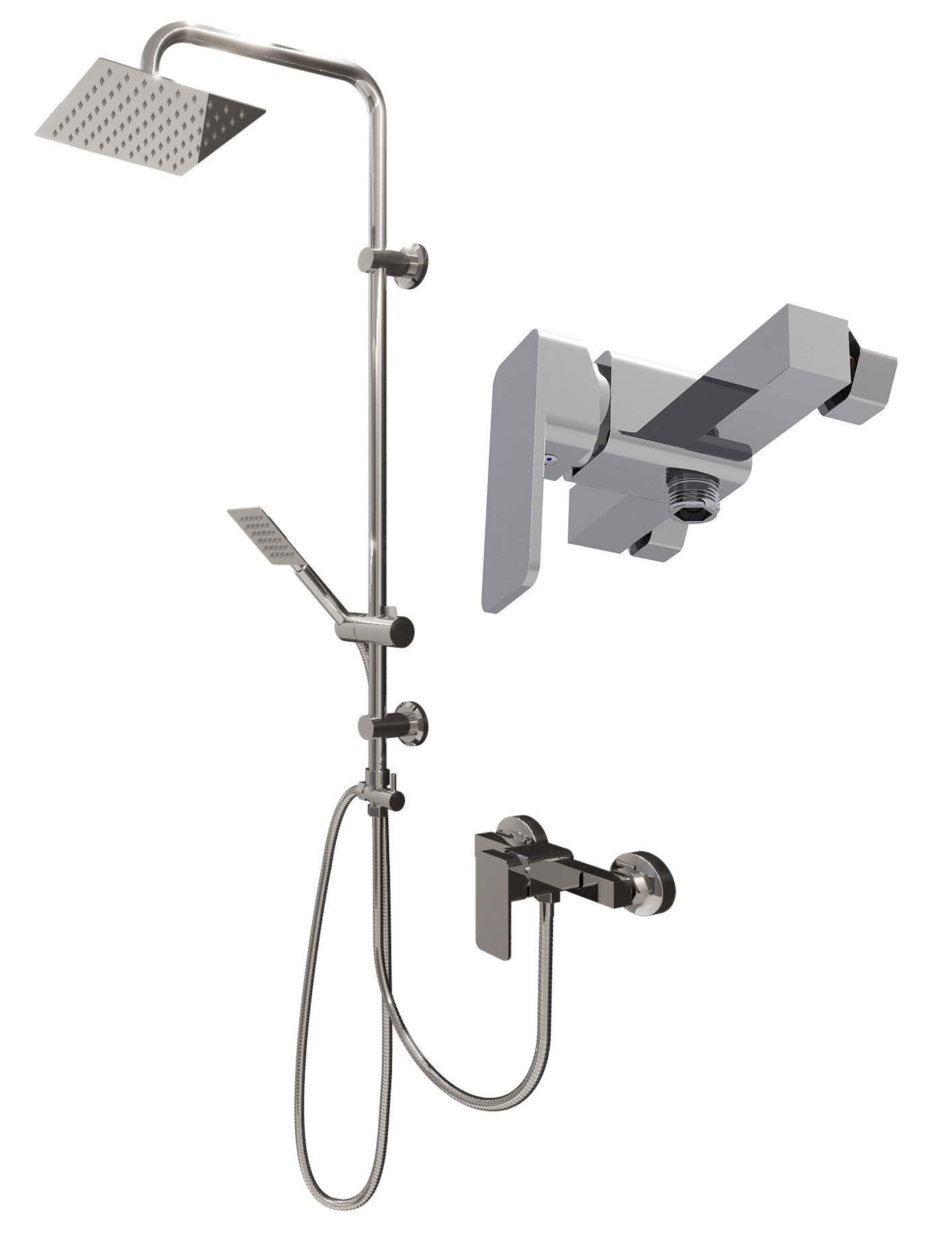 Dažďová Sprcha Sprchová Súprava Toba Kúpeľňa Kohútik Chróm Veri