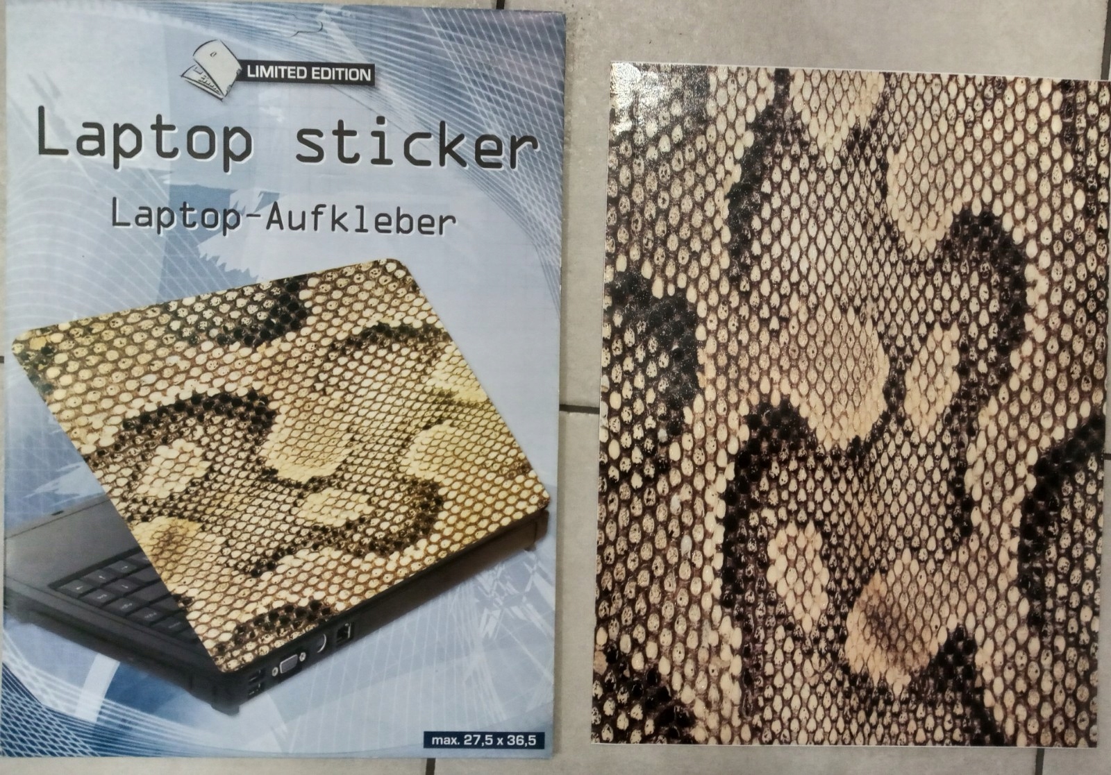 Skórka naklejka na laptopa - motyw "skóra węża"