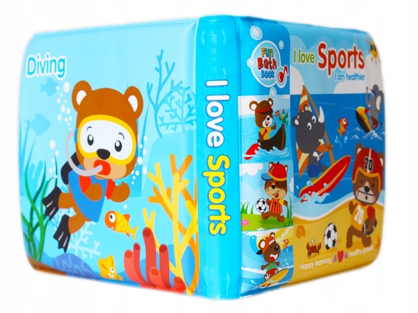 Książeczka do kąpieli miękka z piszczałką Sport Wiek dziecka 6 m +