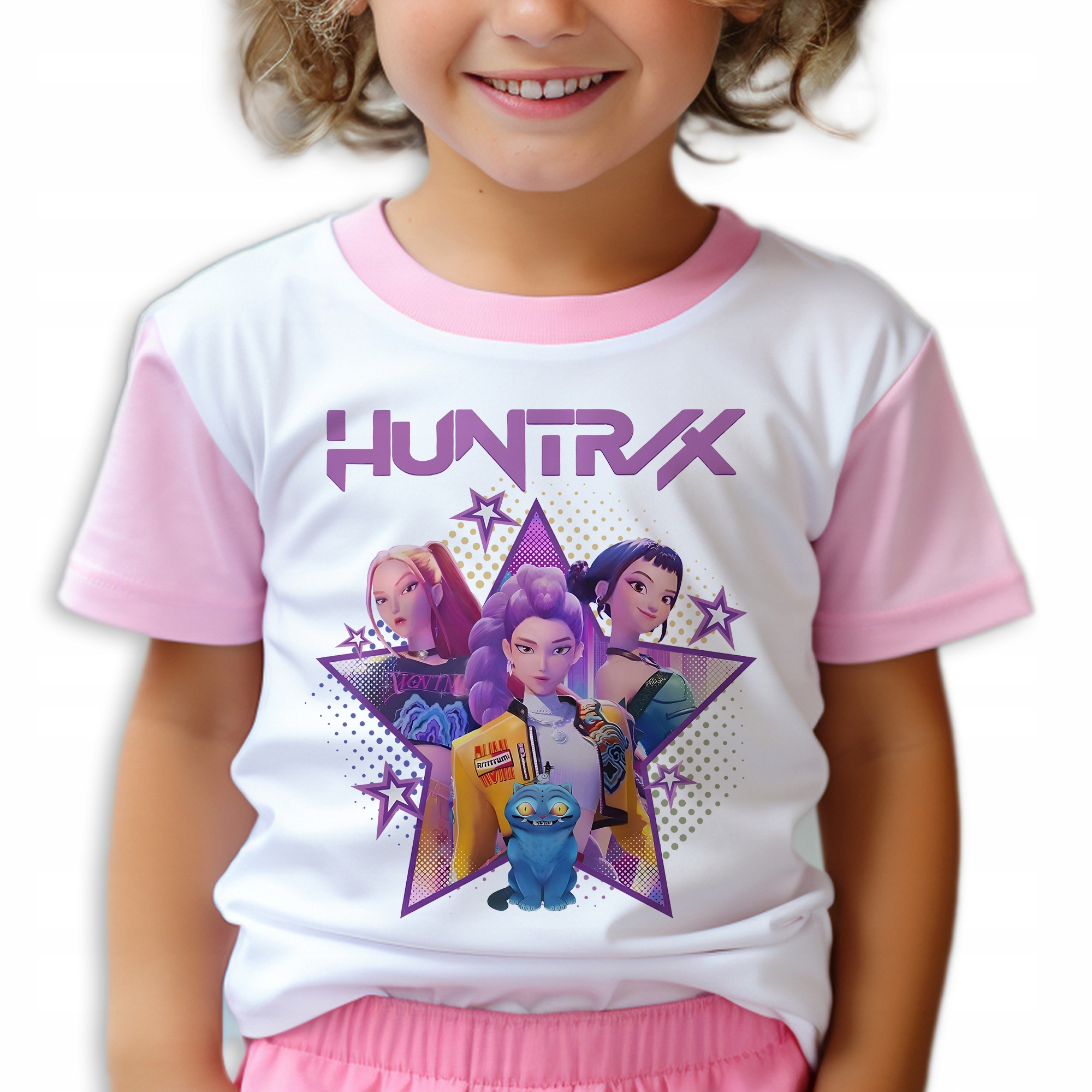 Piżama Różowa HUNTRIX GIRLS Do Przedszkola Żłobka Bajka Rozm cm