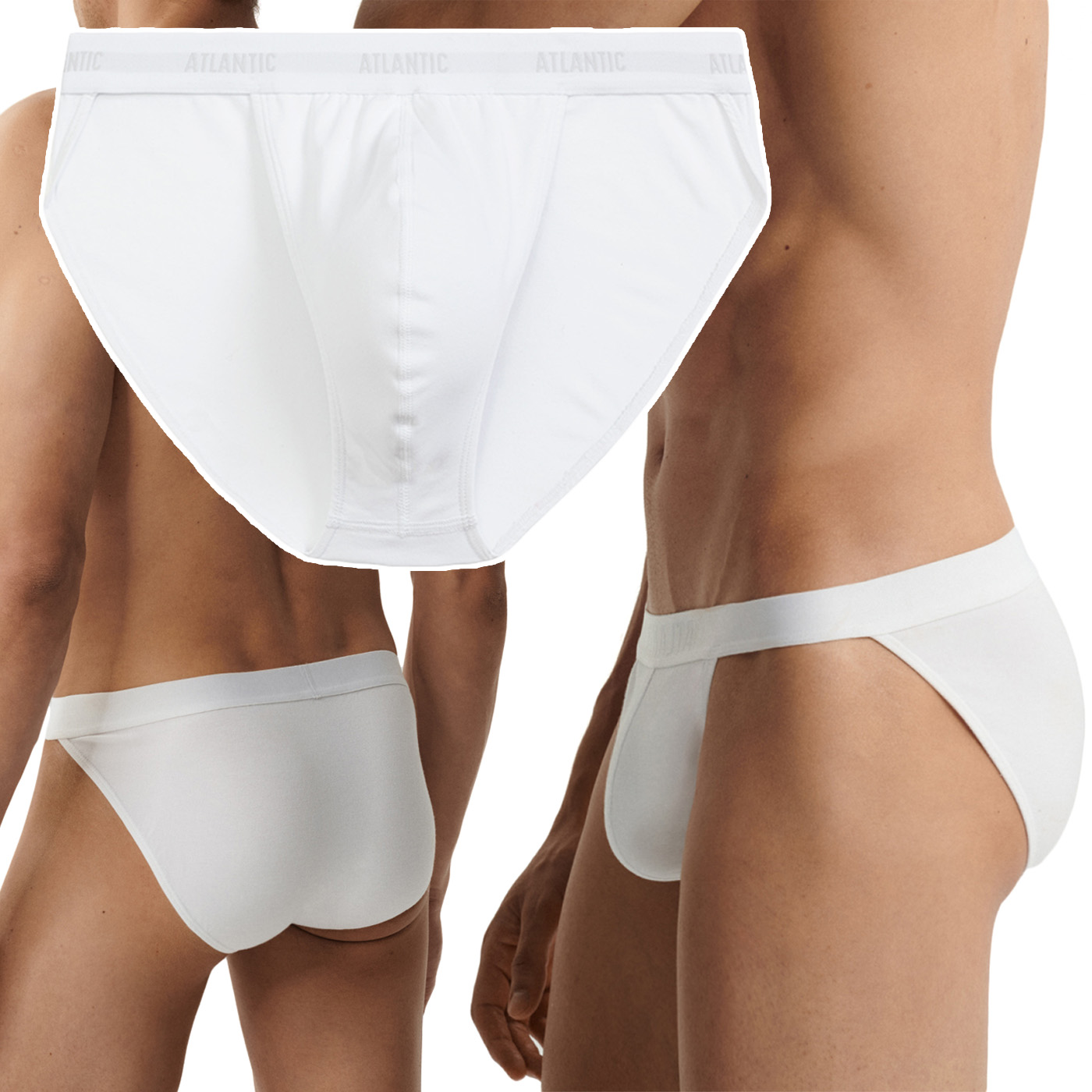 Slipy Tanga Atlantic BMP-1582 štíhlé sexy slipy pánské L