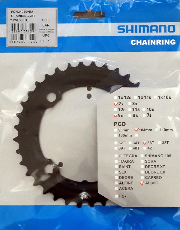 Tarcza Shimano 36T M4050-B2 M3000-B2 Alivio 36z