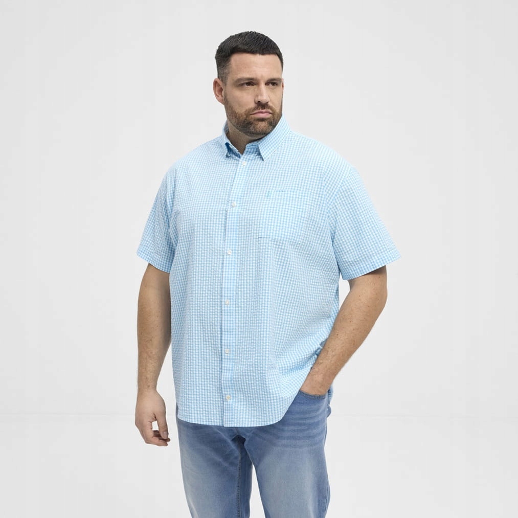 Velká pánská košile s tyrkysovou mřížkou 51112 530 North