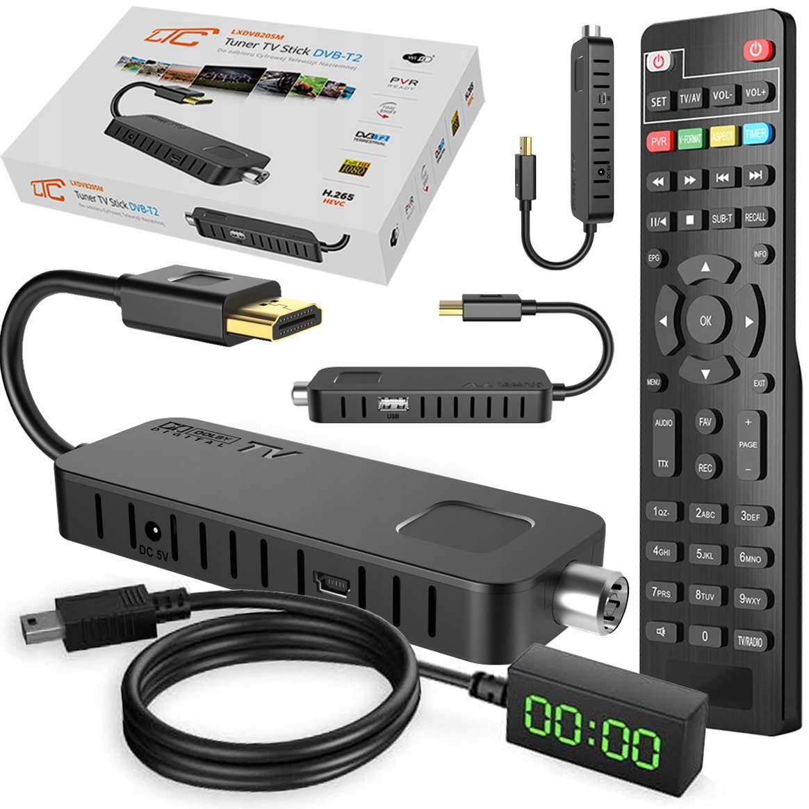 

Dekoder Tuner Tv Hd DVB-T2 Hevc H.265 Mini Stick