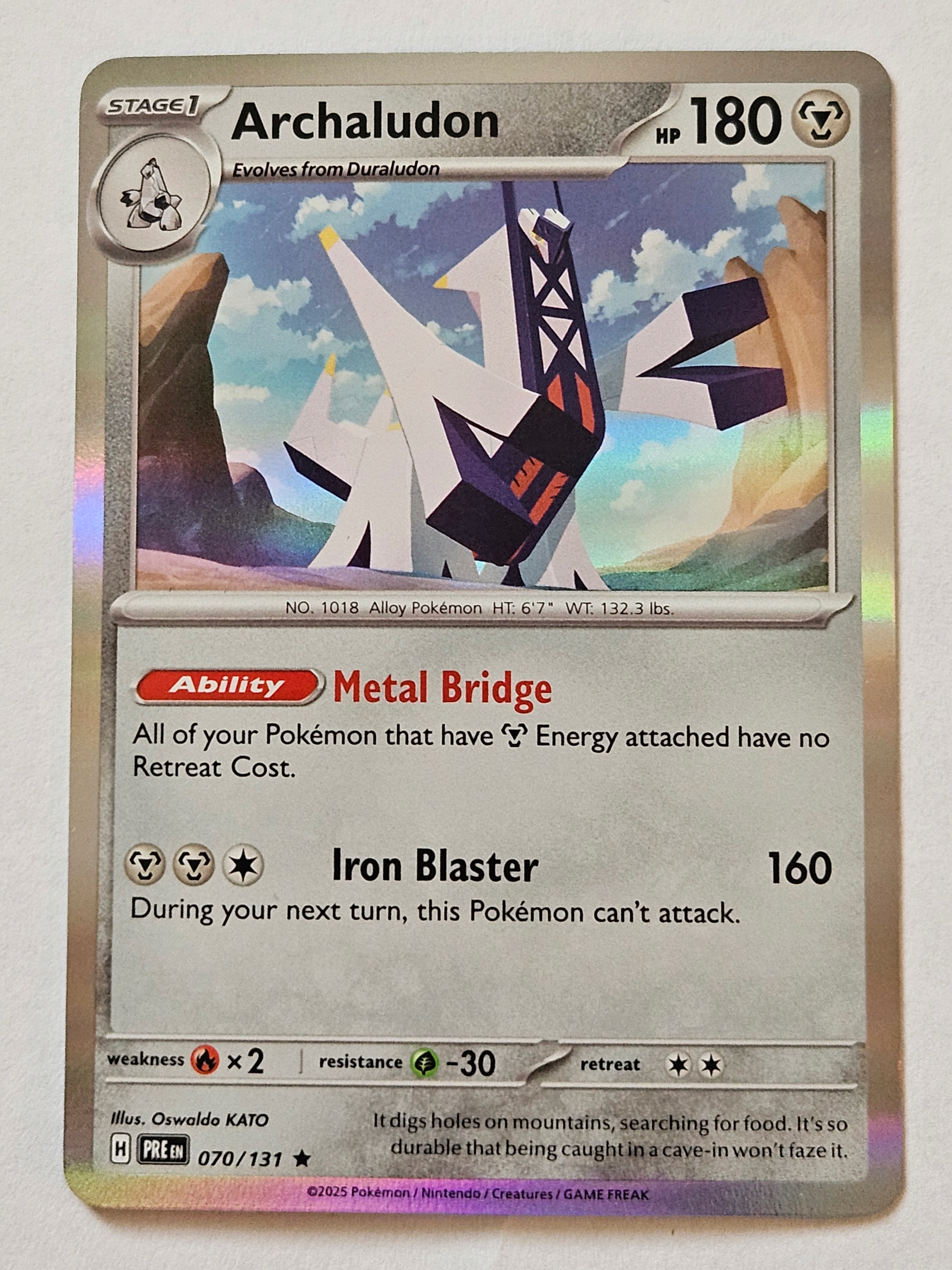 Karta Pokemon ARCHALUDON PRE 070/131 PRISMATIC EVOLUTIONS HOLO