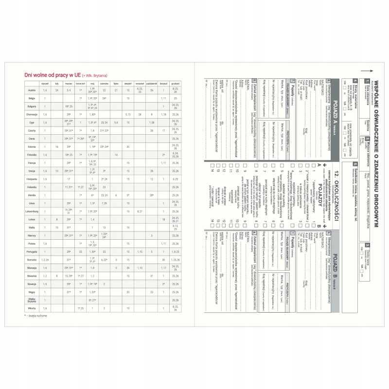 KALENDARZ KSIĄŻKOWY A5 DZIENNY 2024 Z REGISTREM I PLANEM MIESIĄCA BIZNESOWY Kolor dominujący odcienie niebieskiego