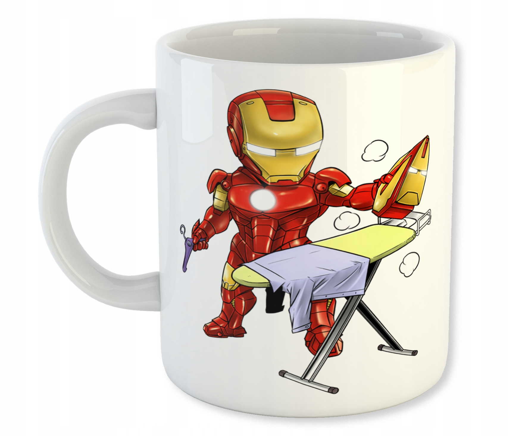 

Kubek biały z nadrukiem Iron Man