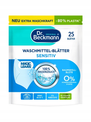 Levně 4X Dr. Beckmann Lístky na praní Sensitiv 25 Ks