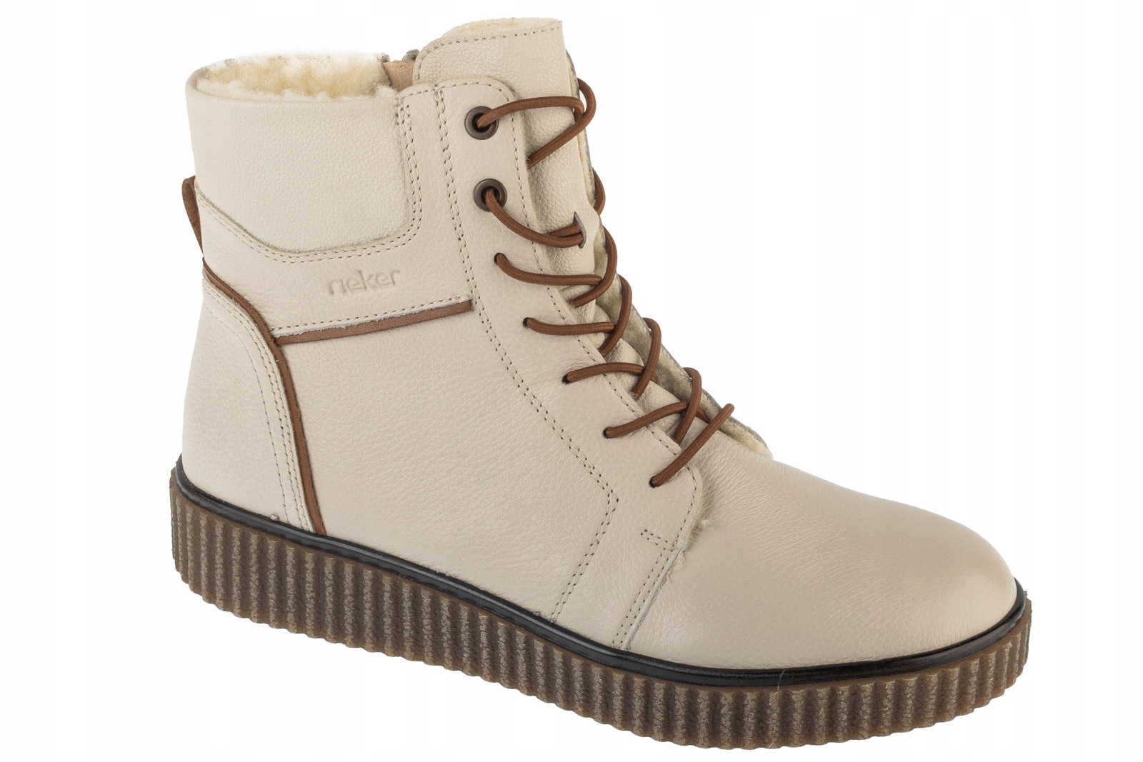 Rieker Booties (40) Dámské kožené kozačky Béžová