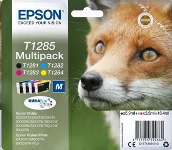 Atrament Epson Multipack "Fox" 4 farby T1285 DURABrite Ultra Ink…