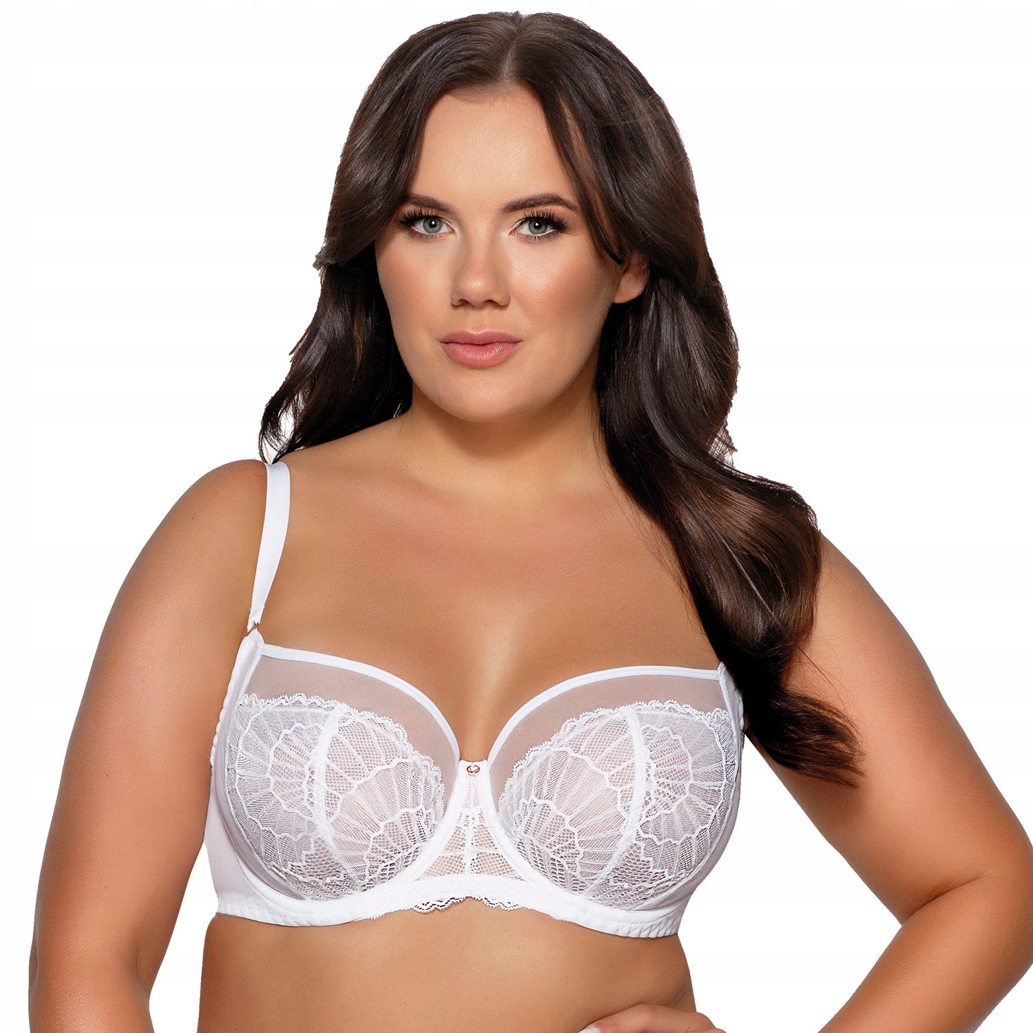 Ava 2109 Puella bílá Měkká krajková podprsenka Soft 80E