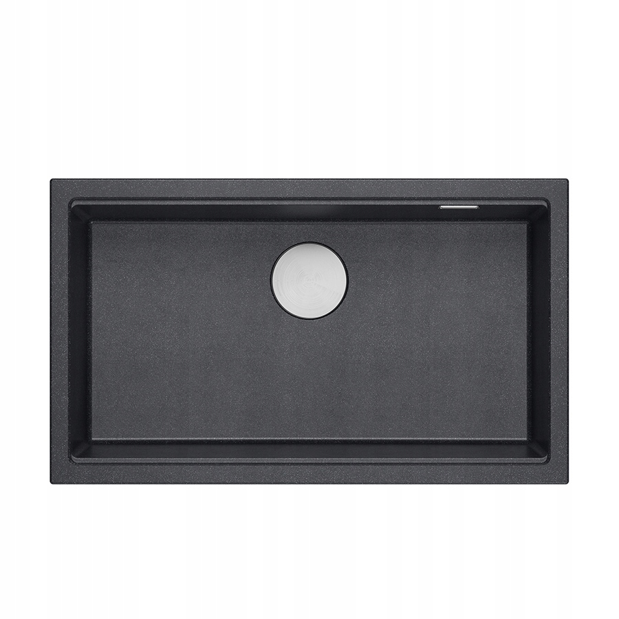 Quadron Logan 110 Jednokomorový drez 76x44x23,5 cm čierny sifón