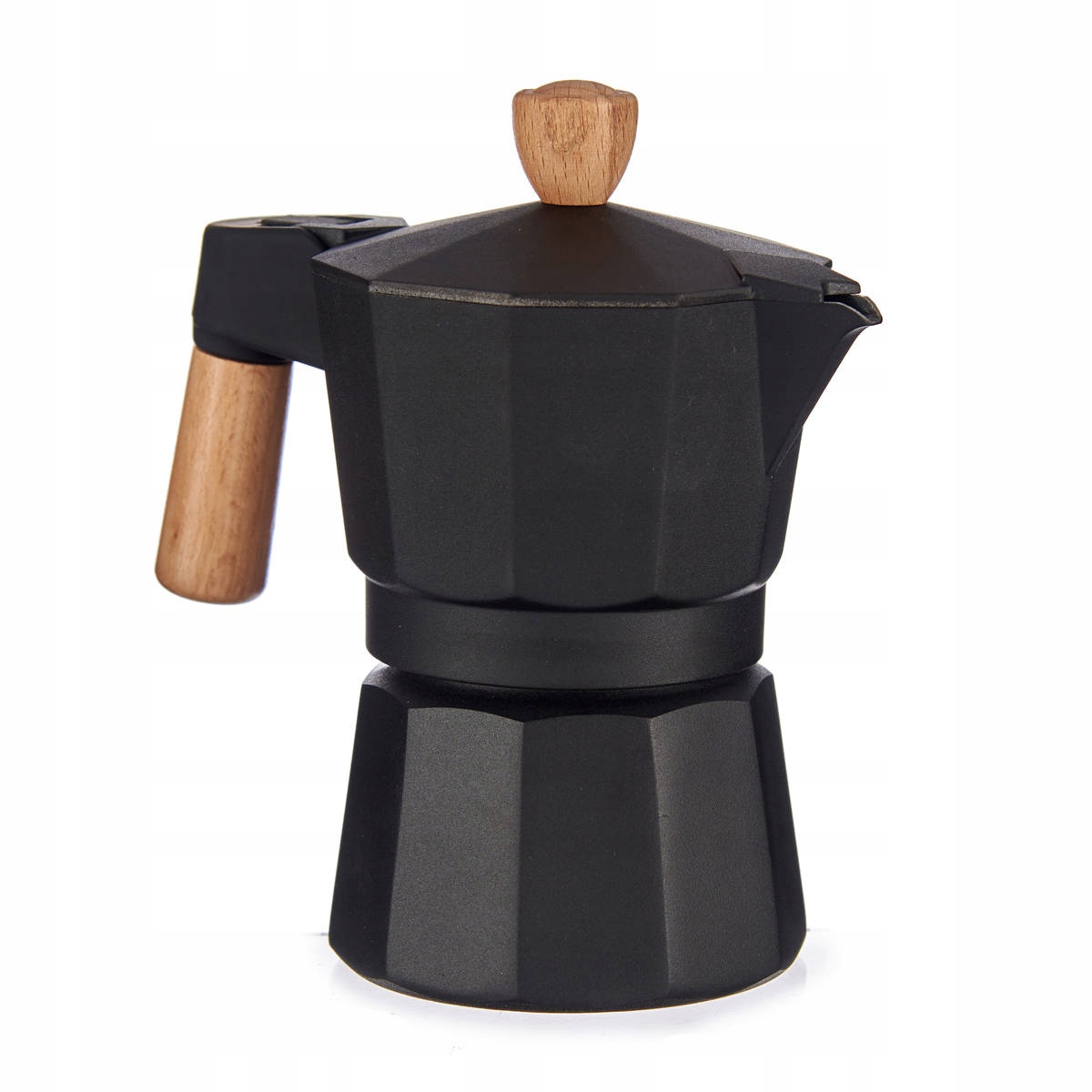 KAWIARKA do parzenia kawy ALUMINIOWA 150 ml CZARNA