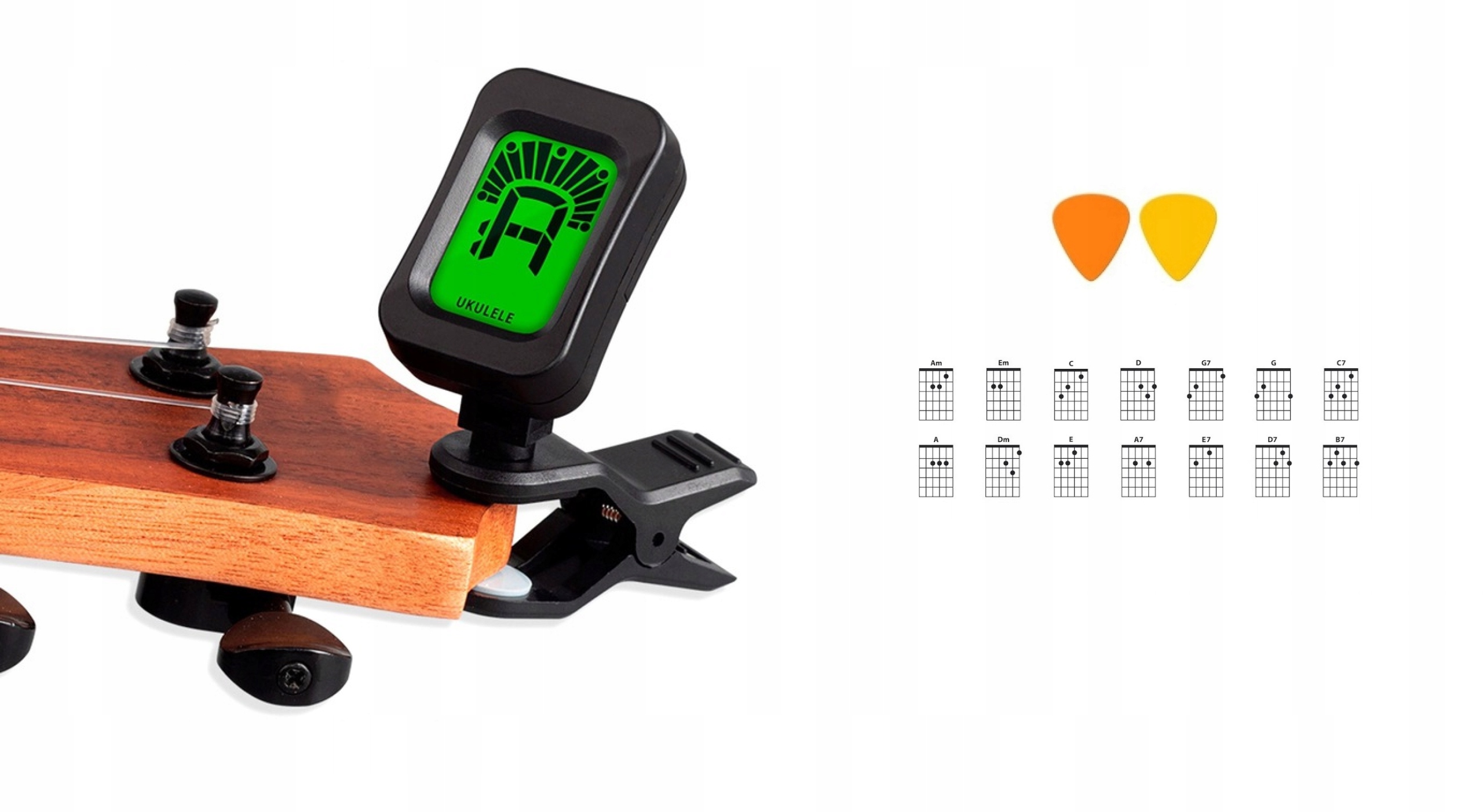 TUNER, STROIK CHROMATYCZNY NA KLIPS + GRATISY